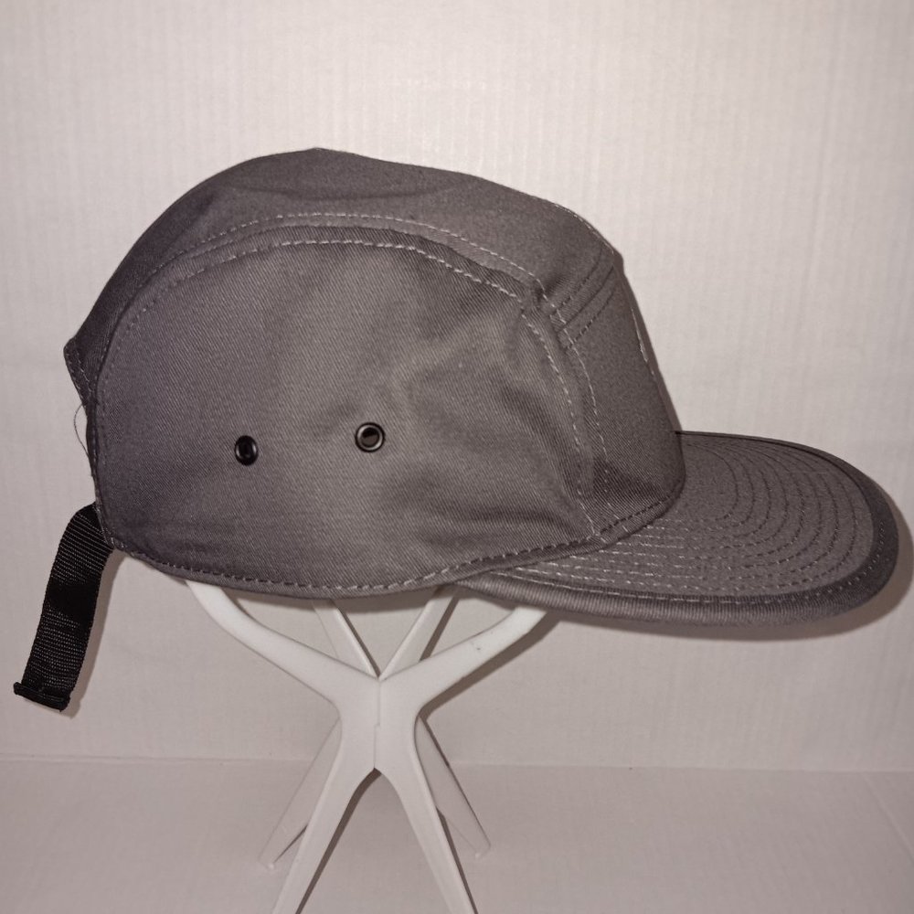 OTTO 100% COTTON ADJUSTABLE STRAP HAT CLOUD RAINDROP PATTERN GRAY WHITE - Picture 4 of 9
